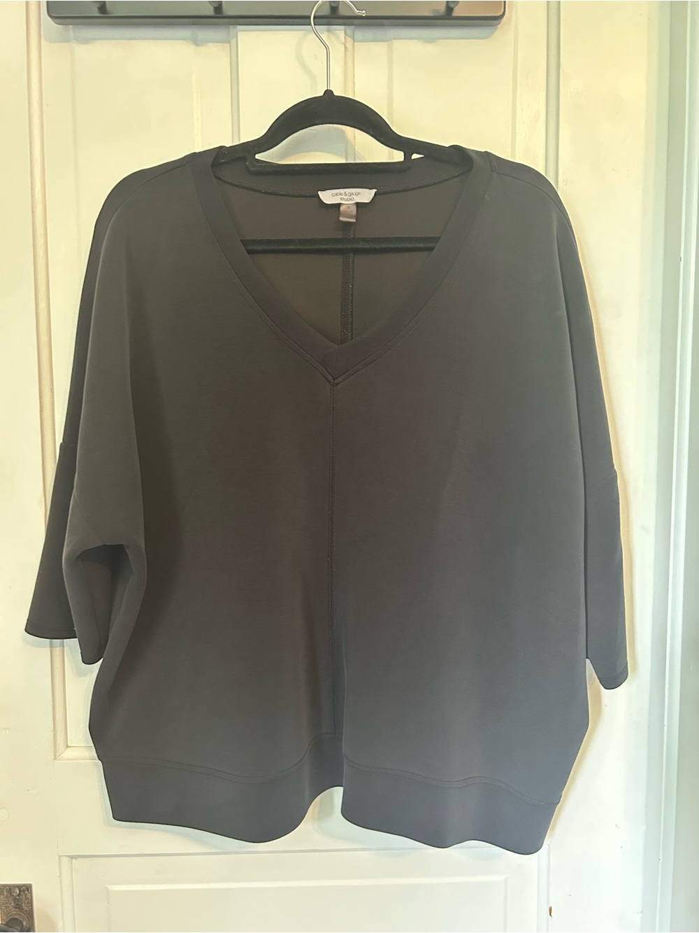 Cable & Gauge Studio Black Top with Subtle Stitching